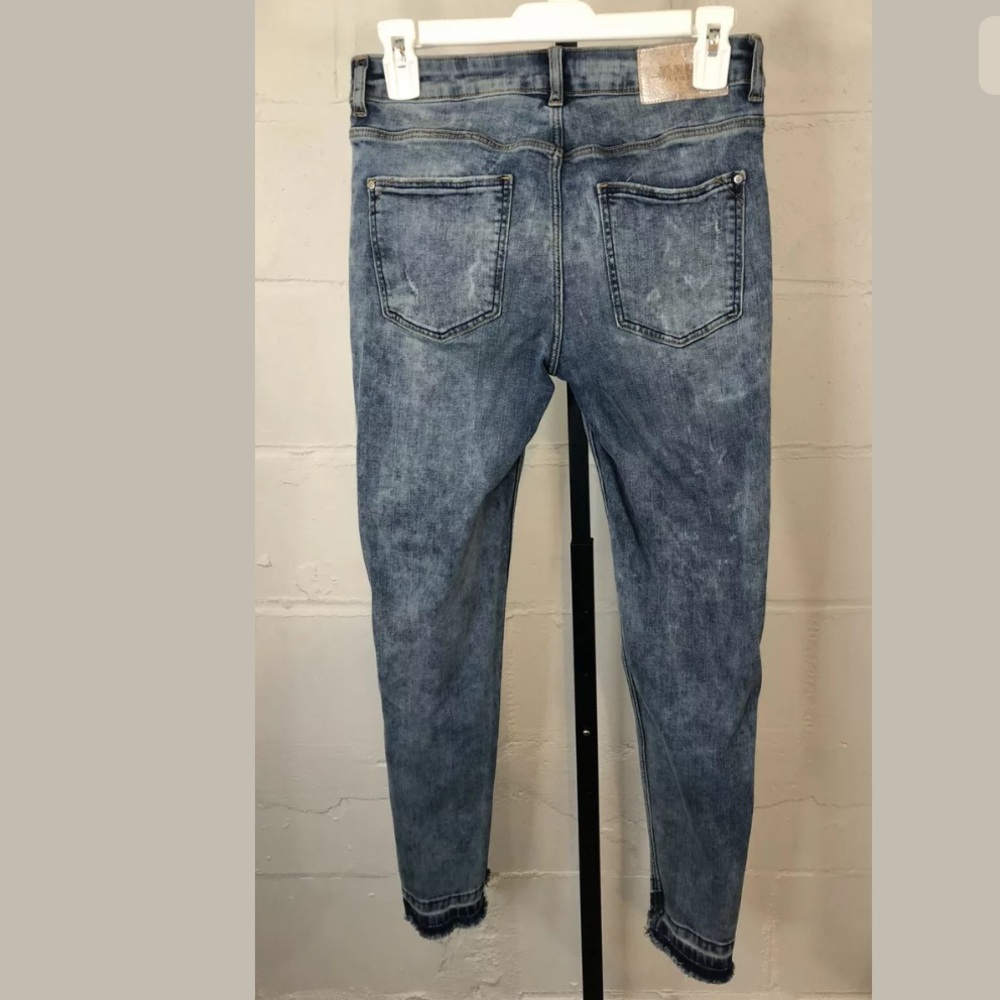 Zara Basic Z1975 Jeans Distressed Ripped Skinny - Picture 6 of 10